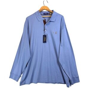 Polo‎ Ralph Lauren Mens Long Sleeve Polo Shirt Blue 2XB Embroidered Pony NWT 2XL